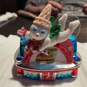 Mr. Bingle Diner Glass Ornament dated 2021